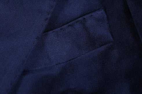 Deep Blue Velvet Blazer – Inspired by Classic Men’s Velvet Suits Plus Size